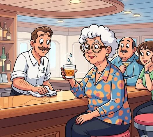 A lady went to the bar on a cruise ship!
