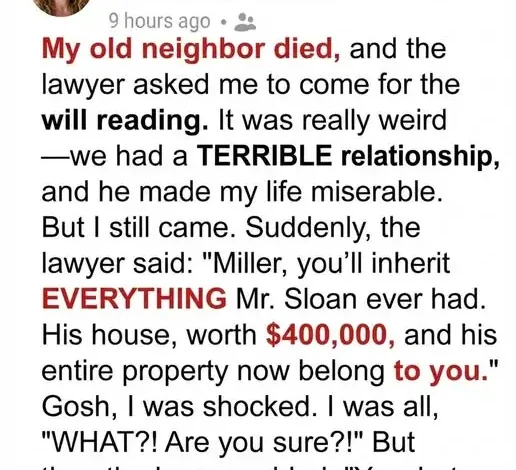 One Day, I Inherited a House from My Late Neighbor Who Hated Me, but His One Condition Forced Me to