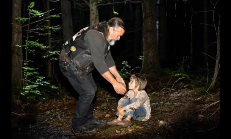 Biker Found Terrified Child In Woods At Midnight Who Wouldn’t Speak Or Let