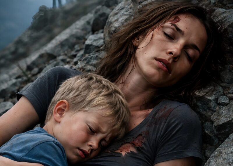 My parents pushed me and my six-year-old son off a cliff: while I was trying to comprehend what was happening, my son quietly whispered, “Don’t cry, Mom, pretend you’re dead until they leave”