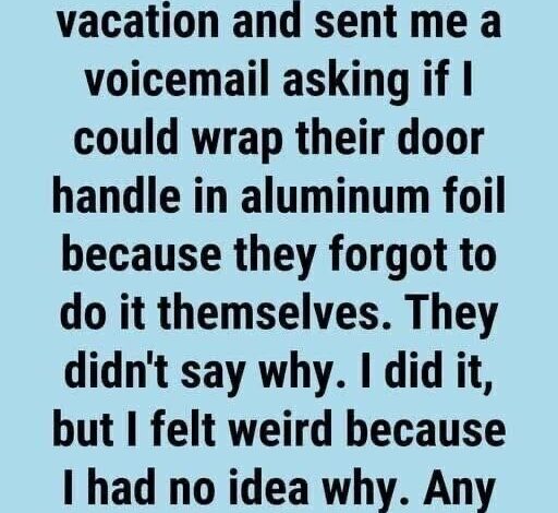 The Trick Using Aluminum Foil on Door