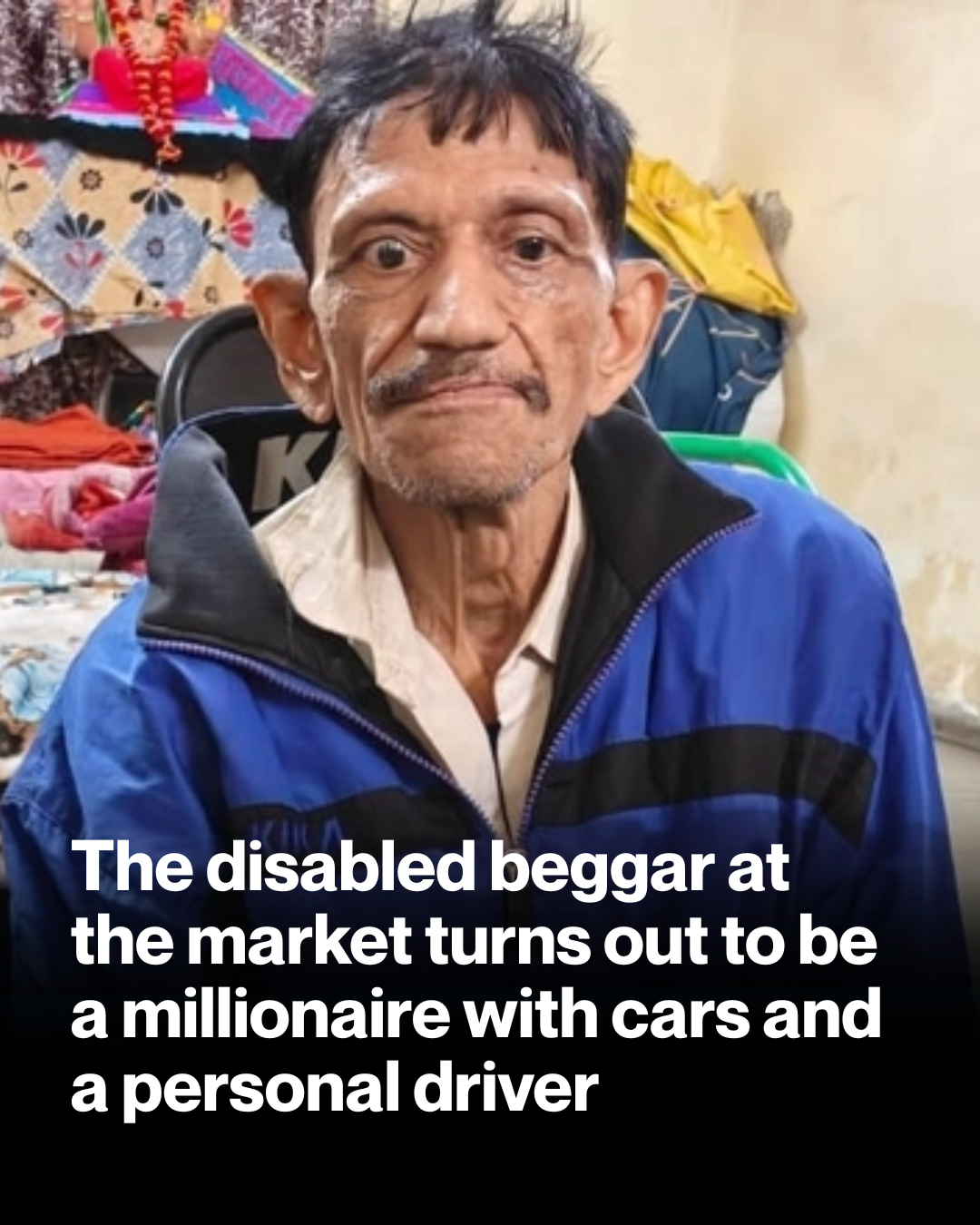 Disabled Beggar Turns Out to Be a Millionaire with Cars and a Personal