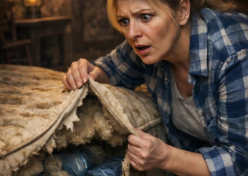 After the grandmother’s death, the relatives took all her belongings, and the granddaughter was left with only a dirty old mattress: but what she accidentally found inside became a real shock for her